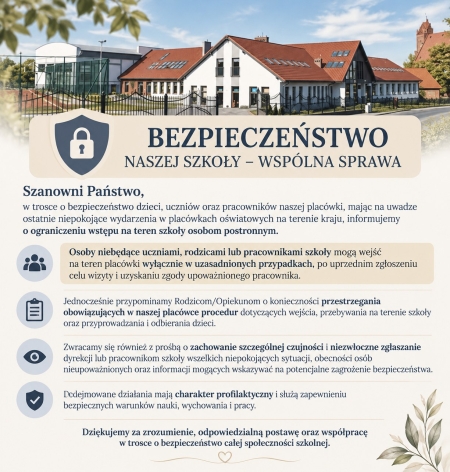 🔐 Bezpieczeństwo naszej szkoły to wspólna sprawa!